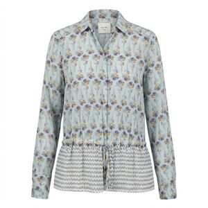 Alysi Silk Blend Made in Italy Paisley Striped Blouse Women Size 6